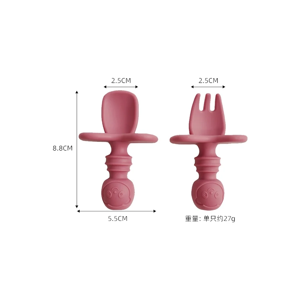 Bear short grip silicone cutlery