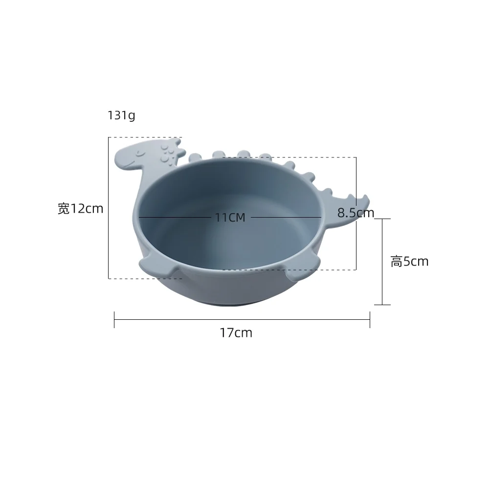 Dinosaur silicone suction bowl