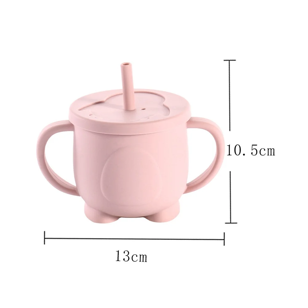 Penguin silicone straw cup