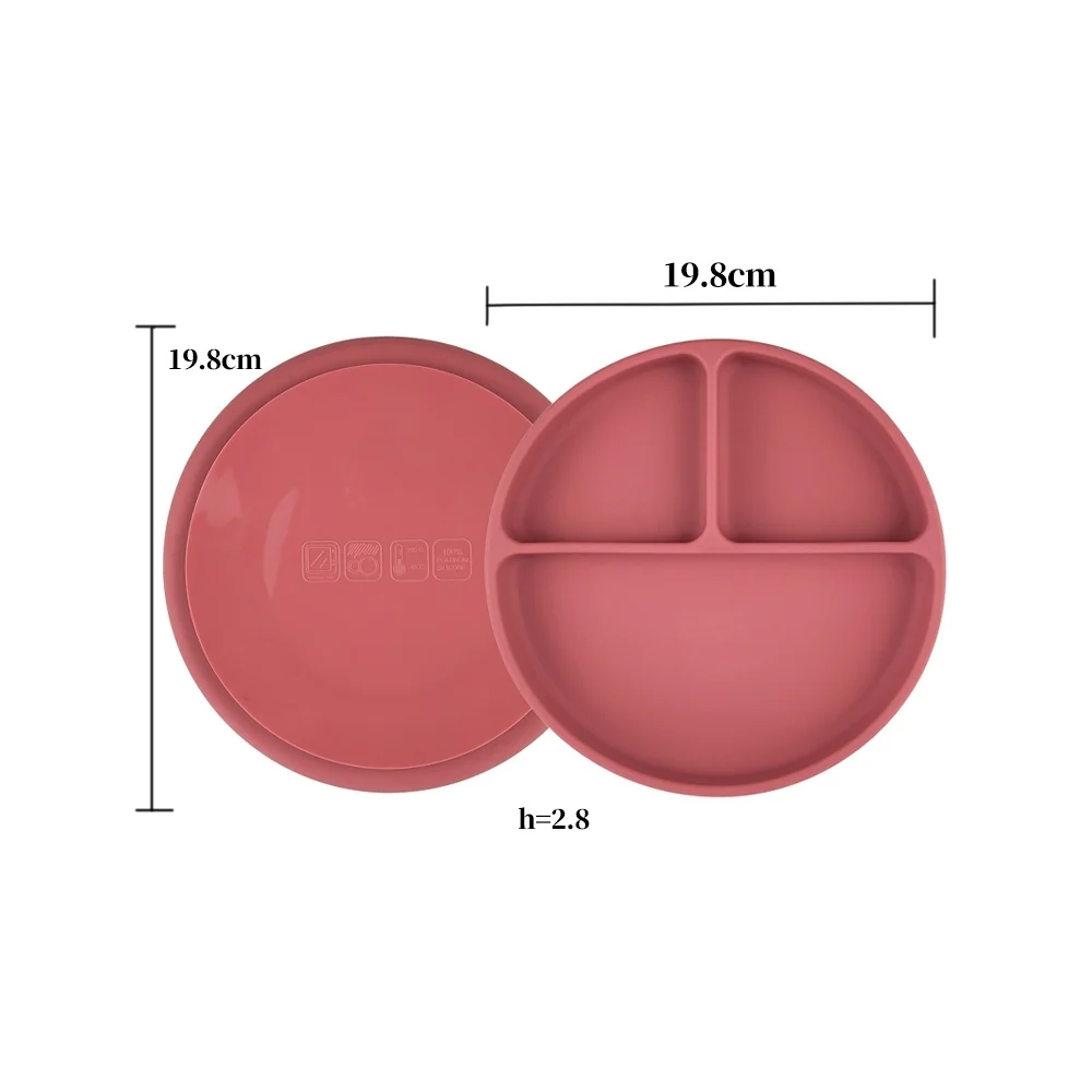 Three-Section Round Plate